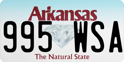 AR license plate 995WSA