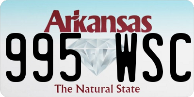 AR license plate 995WSC