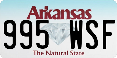 AR license plate 995WSF