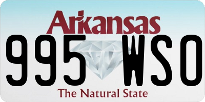 AR license plate 995WSO