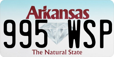 AR license plate 995WSP