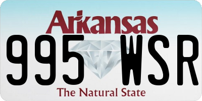 AR license plate 995WSR