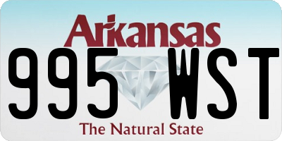 AR license plate 995WST