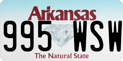 AR license plate 995WSW