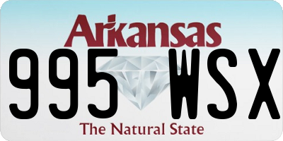 AR license plate 995WSX