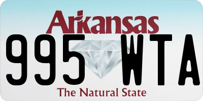 AR license plate 995WTA