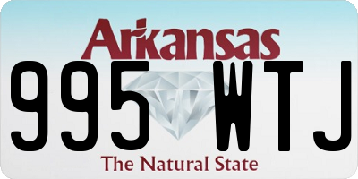 AR license plate 995WTJ