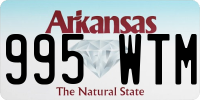AR license plate 995WTM