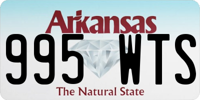 AR license plate 995WTS