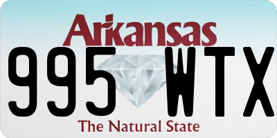 AR license plate 995WTX