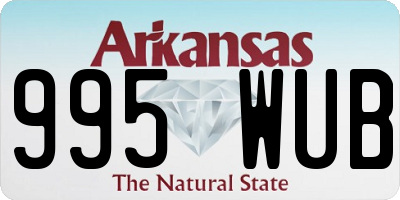AR license plate 995WUB