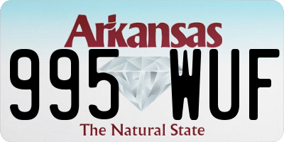 AR license plate 995WUF