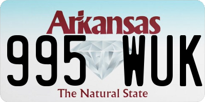 AR license plate 995WUK