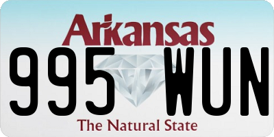 AR license plate 995WUN
