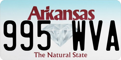 AR license plate 995WVA