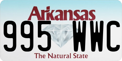 AR license plate 995WWC