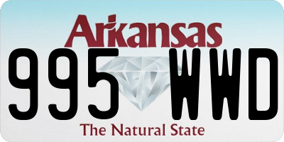 AR license plate 995WWD