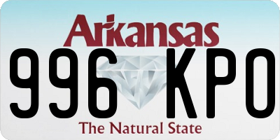 AR license plate 996KPO