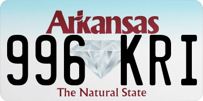 AR license plate 996KRI
