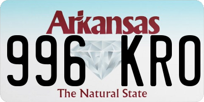 AR license plate 996KRO