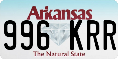 AR license plate 996KRR