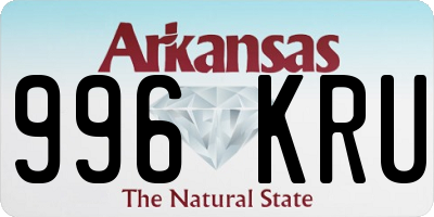 AR license plate 996KRU