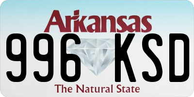 AR license plate 996KSD