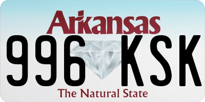 AR license plate 996KSK