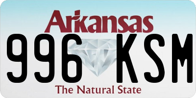 AR license plate 996KSM
