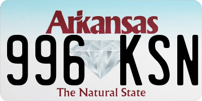 AR license plate 996KSN
