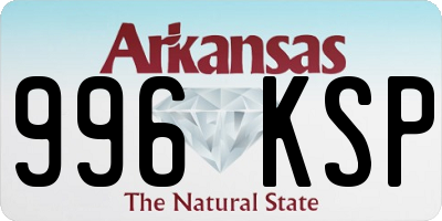 AR license plate 996KSP