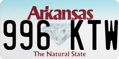 AR license plate 996KTW