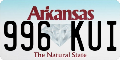 AR license plate 996KUI
