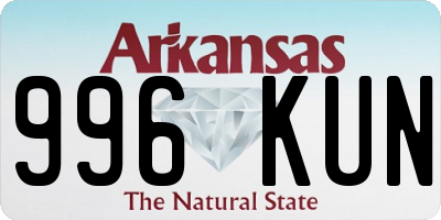 AR license plate 996KUN