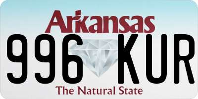 AR license plate 996KUR