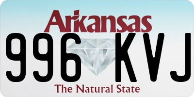 AR license plate 996KVJ