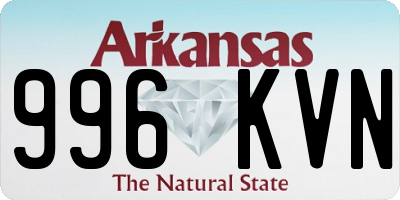AR license plate 996KVN