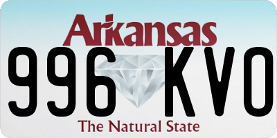 AR license plate 996KVO