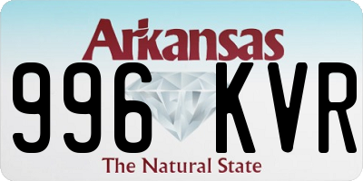 AR license plate 996KVR