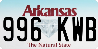 AR license plate 996KWB