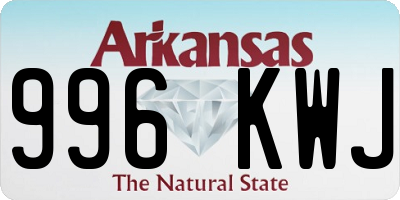 AR license plate 996KWJ
