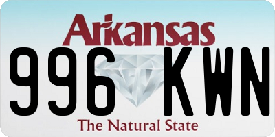 AR license plate 996KWN