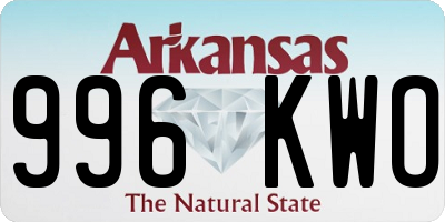 AR license plate 996KWO