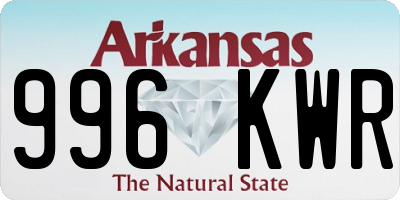 AR license plate 996KWR