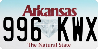 AR license plate 996KWX