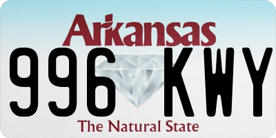 AR license plate 996KWY