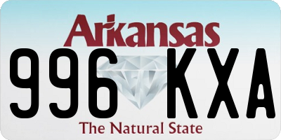 AR license plate 996KXA