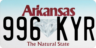 AR license plate 996KYR