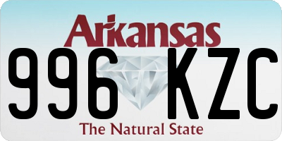 AR license plate 996KZC