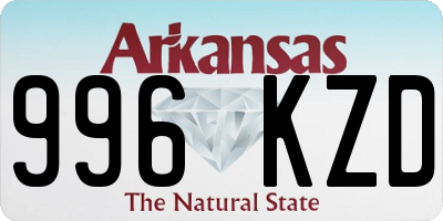 AR license plate 996KZD